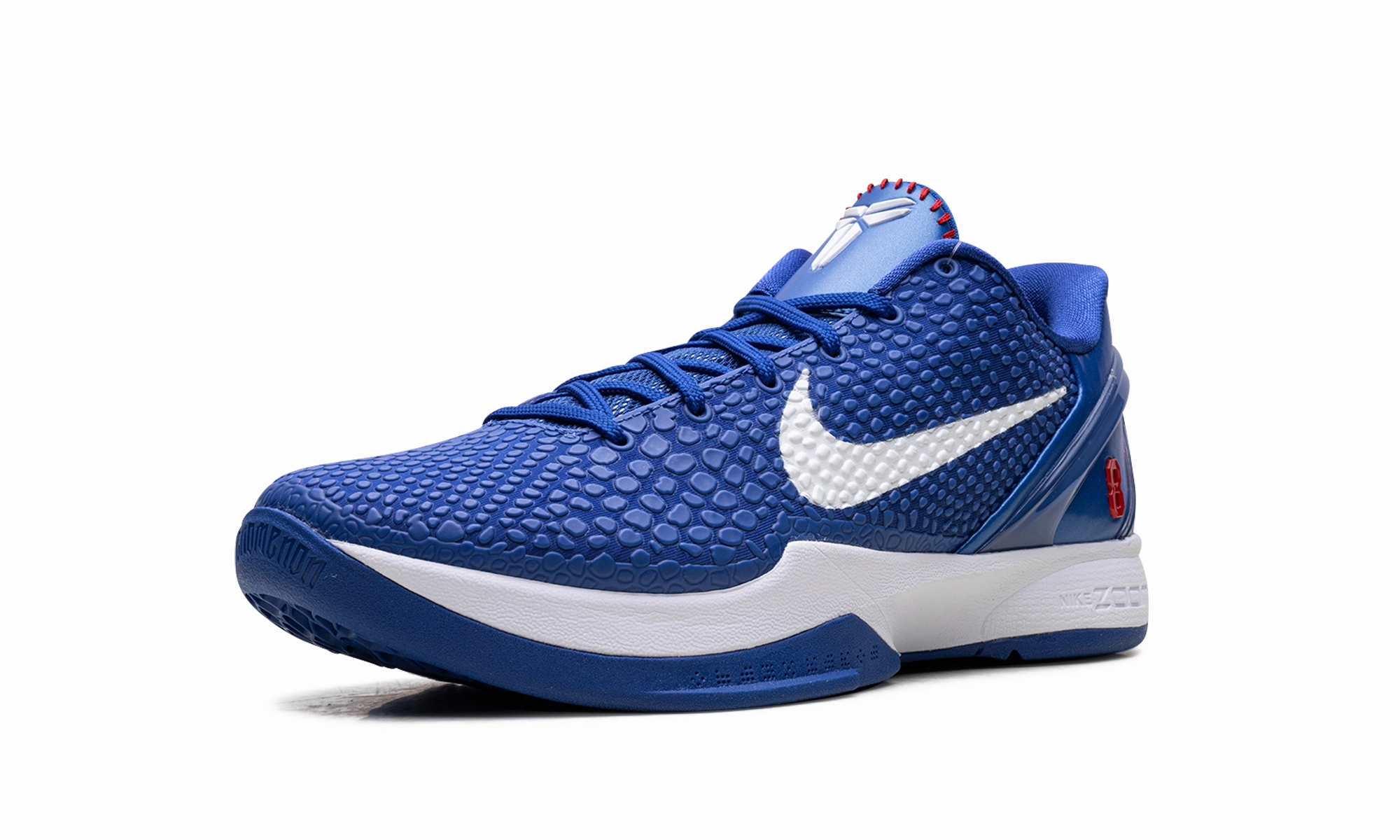 Traction pattern Integrated Heel Counter Zoom Kobe 6 Protro "Dodgers"